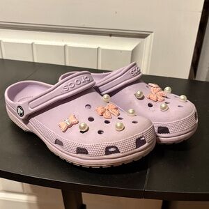 CROCS Women’s Lavendar Clogs with Charms